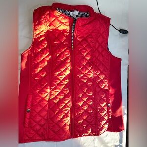 Kim Rogers Red and Black Houndstooth Vest